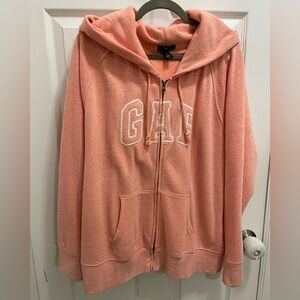 GAP orange full-zip hoodie jacket sweater XXL 2XL